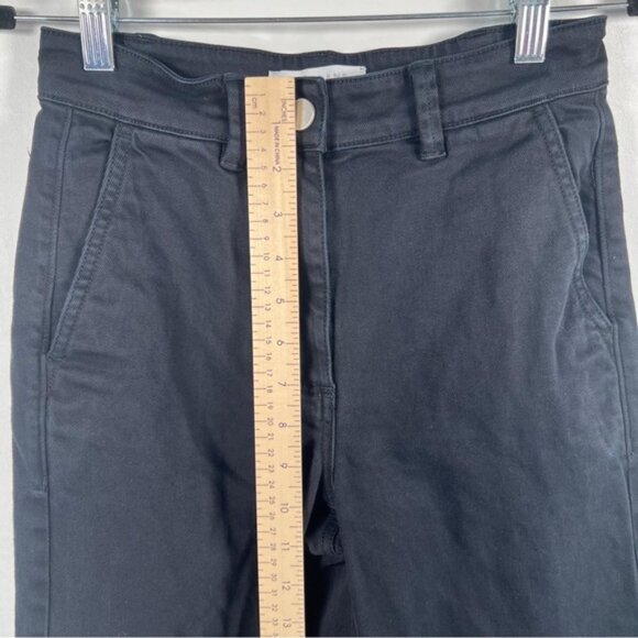 EVERLANE Wide Leg Crop Black Denim Pants Jeans Size 00 - Picture 11 of 16